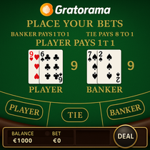 Gratorama - Baccarat Table Game - Jeux en Ligne