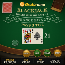 Gratorama - Blackjack Table Game - Jeux en Ligne